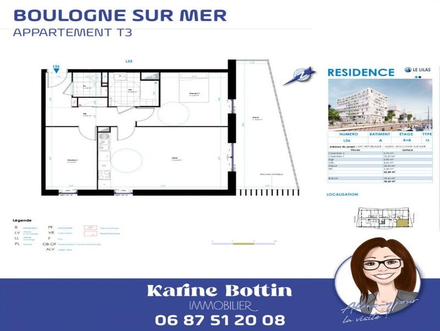 Vente Appartement à Boulogne-sur-Mer 3 pièces