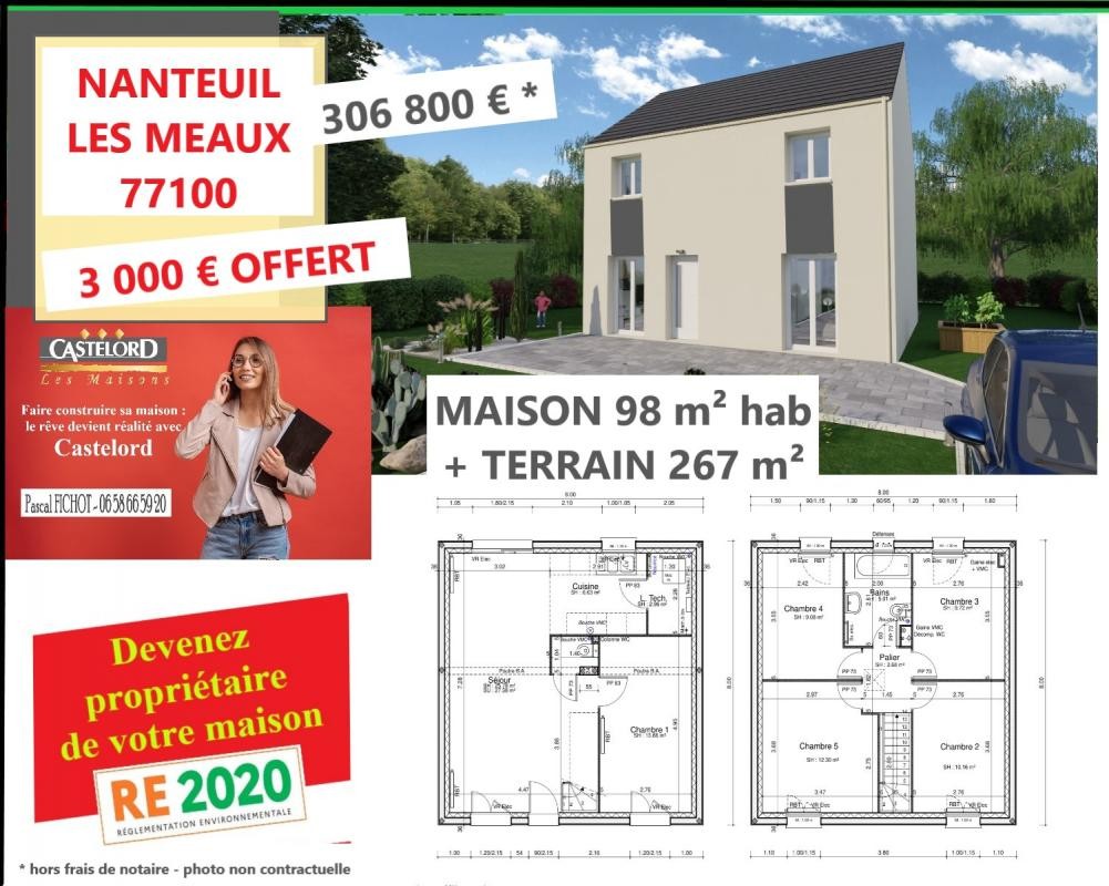 Construction Maison à Nanteuil-lès-Meaux 6 pièces